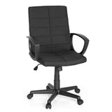 Black Home Office Chair STAR-TEC CL300 with armrests and five-caster base by MyBuero – 360-degree view (front view 20°)