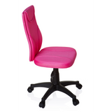 Pink Swivel Chair – Children KIDDY BASE with mesh back and black five-caster base by hjh OFFICE – 360-degree view (side profile 80°)