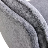Dark grey fabric upholstery of the Lounge Chair Criss-Cross 20 by hjh LIVING