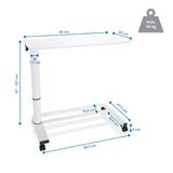 Technical drawing of the Standing desk STAND II with 90 × 42 cm work surface by hjh OFFICE