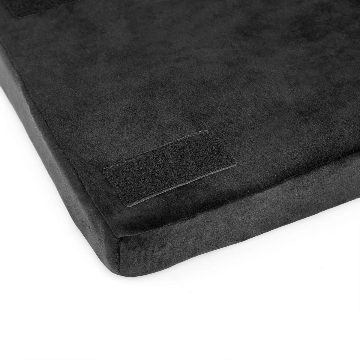 Velcro detail of the black Podi Velvet 1 footrest by hjh OFFICE