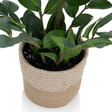 Woven outer pot for the Artificial plant ZAMIE in green by hjh OFFICE