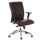 Dark brown Luxury Executive Chair MURANO 10 with armrests and five-caster base by hjh OFFICE – 360-degree view (front three-quarter view 40°)