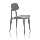 Grey Outdoor chair ARTIFO HOL with perforated backrest and seat by hjh OFFICE – 360-degree view (front three-quarter view 60°)