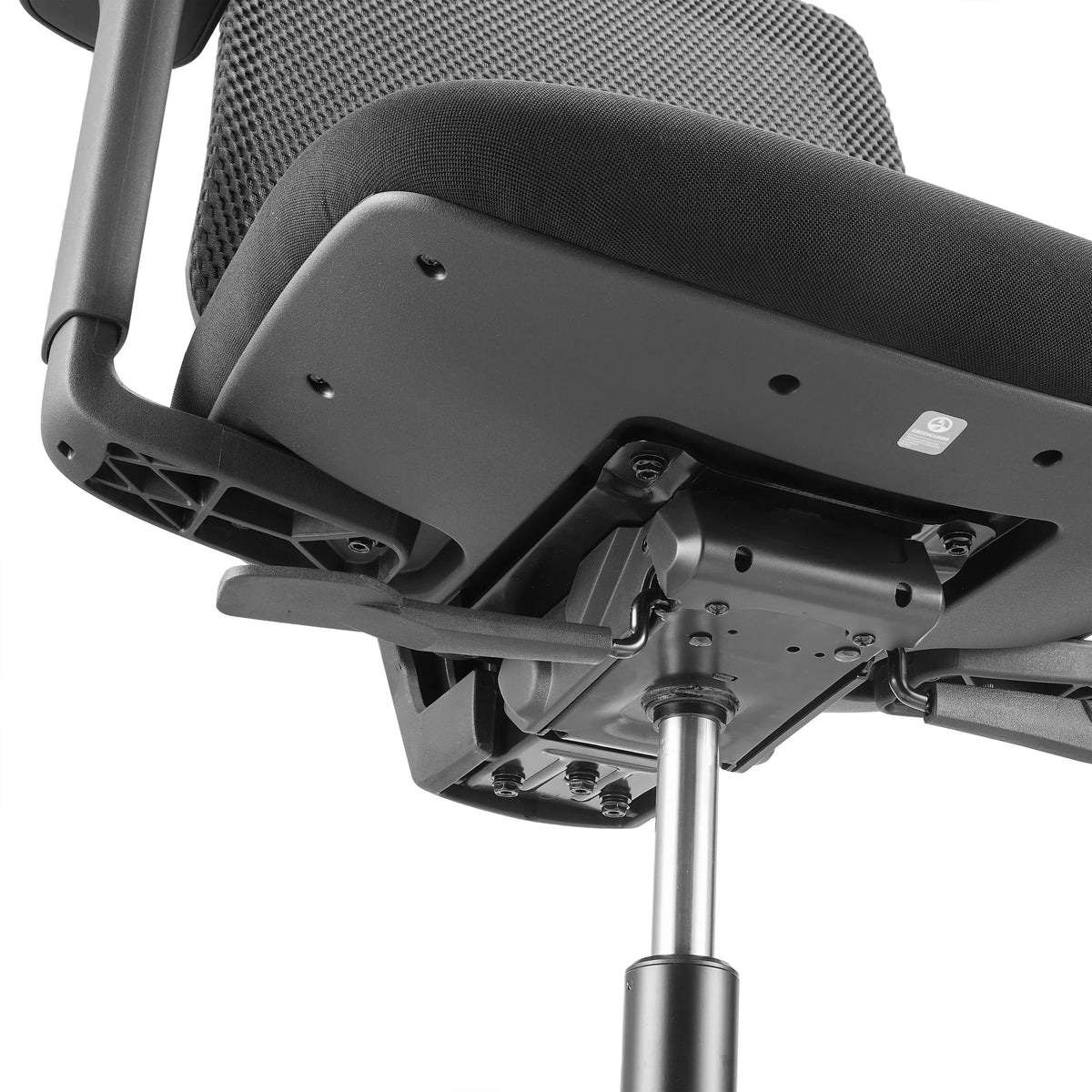 Underside of the seat with gas spring and mechanism of the Professional Office Chair Delvia by hjh OFFICE