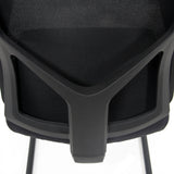 Black plastic frame back of the Cantilever chair BRETON V B with mesh upholstery by hjh OFFICE