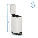 Dimensional drawing of the CLEAN SLIM wastepaper with a 20 l volume and a height of 85 cm by hjh OFFICE