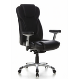 Black Professional Executive Chair EMBASSY 200 with armrests and five-caster base by hjh OFFICE – 360-degree view (front three-quarter view 40°)