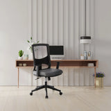 Professional Office Chair LAVITA in black-grey with mesh backrest and armrests by hjh OFFICE