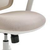 Beige fabric padded seat of the Professional Office Chair ERGOMY W with white frame by MyBuero