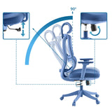 Adjustable backrest with 90 degree tilt angle of the Home Office Chair Ergomy Colore by MyBuero
