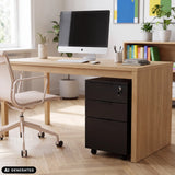 Black Mobile Drawer Unit DAVIK with three drawers and lock by hjh OFFICE