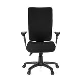 Black Professional Office Chair ZENIT HIGH with armrests and five-caster base by hjh OFFICE – 360-degree view (front view 0°)