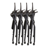 Four black PRIORITY II folding chairs stacked, seen from the side by hjh OFFICE