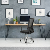 Home Office Chair STAR-TEC S in black with mesh backrest and castors by hjh OFFICE