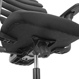 Gas spring and underside of the seat of the ERGO LINE ECO Professional Office Chair in black by hjh OFFICE