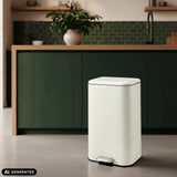 Beige Clean 1 wastepaper bin with foot pedal and 30 l capacity by hjh OFFICE (AI-generated image)