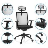 Professional Office Chair ASPEN PRO in black with various adjustment options by hjh OFFICE