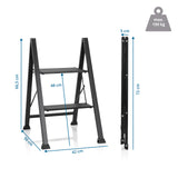 Technical drawing of the Folding Ladder SOLID W5 with a height of 66.5 cm by hjh OFFICE