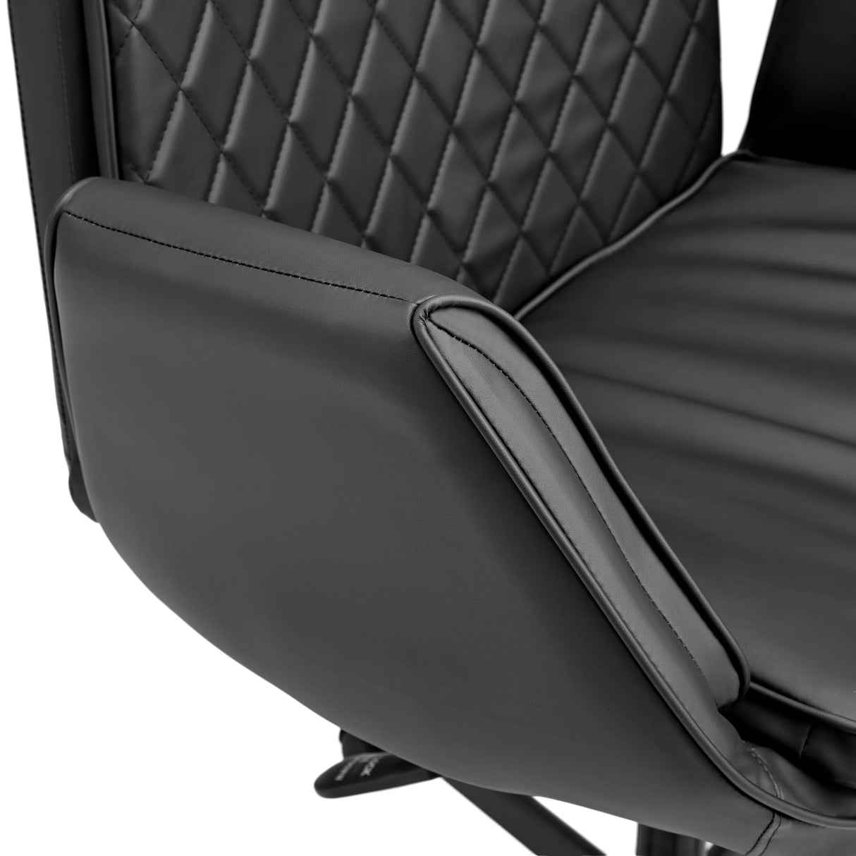 Padded armrest and diamond stitching of the Home Office Chair Criss-Cross 10 by hjh LIVING