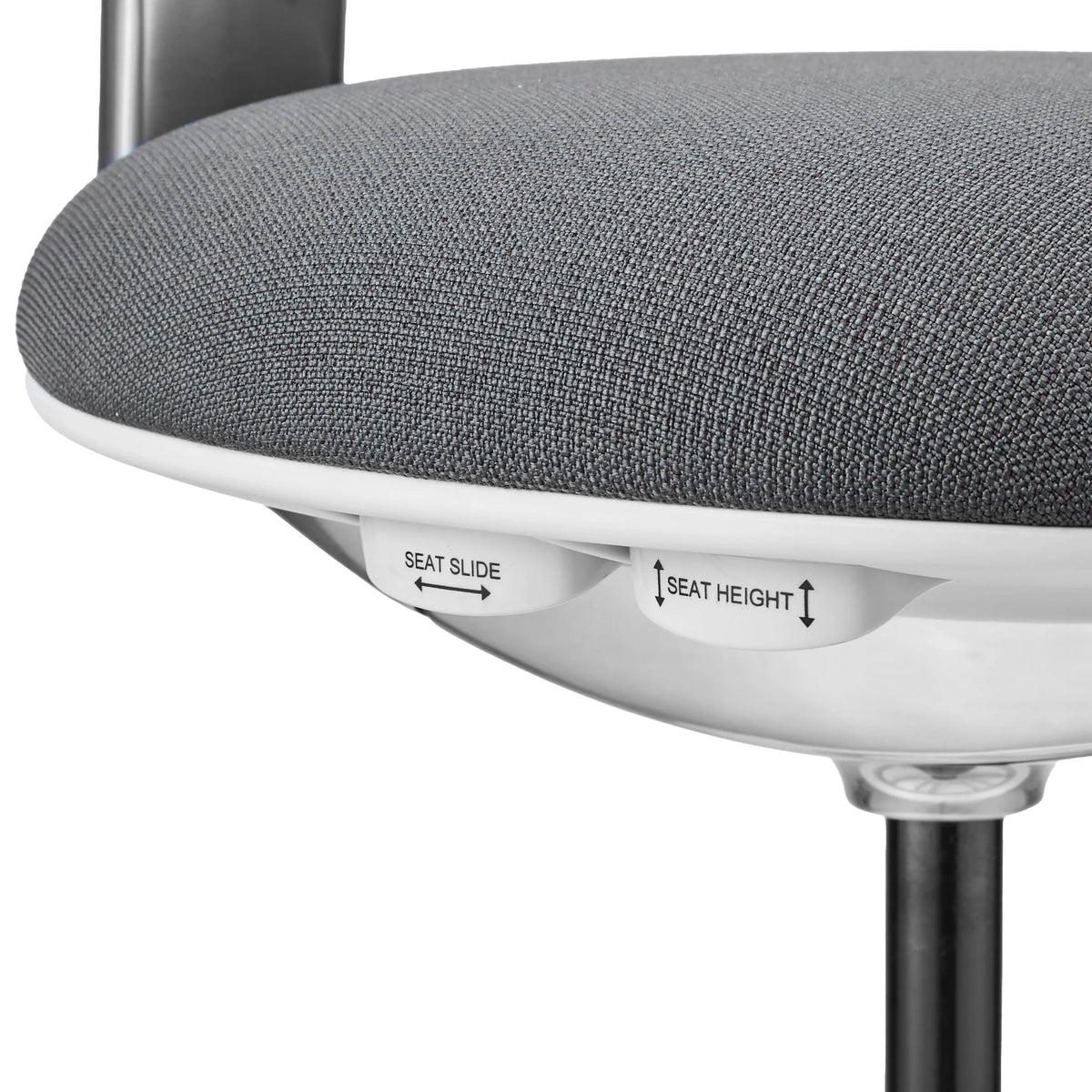 Seat height and depth adjustment of the Work Chair TOP WORK 40 W in dark grey by hjh OFFICE