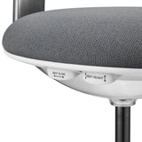 Seat height and depth adjustment of the Work Chair TOP WORK 40 W in dark grey by hjh OFFICE