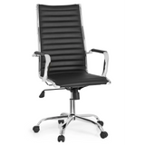 Black Professional Executive Chair VEMONA 20 with diamond stitching, armrests and five-caster base by hjh OFFICE – 360-degree view (front view 20°)