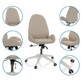 Home Office Chair AVEA I in beige with gas lift and caster base by hjh OFFICE
