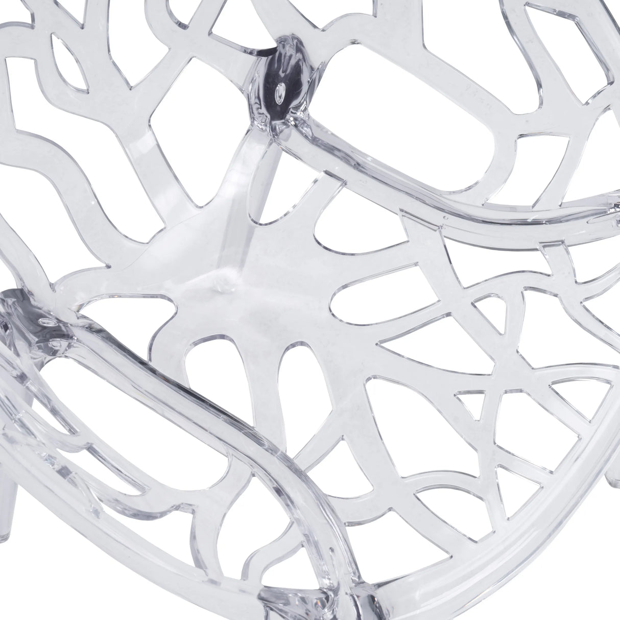 Transparent mesh pattern of the backrest of the Four-legged chair Artifo T by hjh LIVING