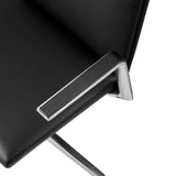 Chrome armrest of the AMBASSADO V guest chair with black upholstery by hjh OFFICE