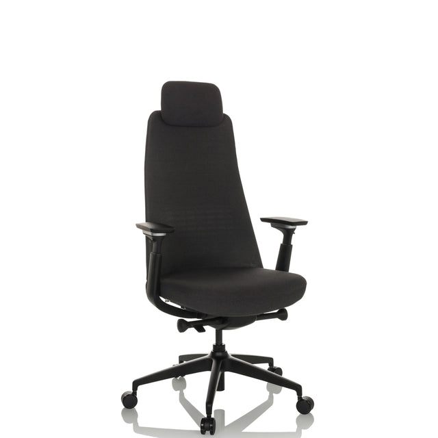Black Professional Office Chair YUCANO with headrest and adjustable armrests by hjh OFFICE