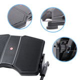 Non-slip surface and adjustment mechanism of the Footrest PODI II by hjh OFFICE