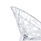 Transparent mesh pattern of the seat shell of the Four-legged chair Artifo T by hjh LIVING