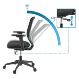 Adjustable backrest angle from 90° to 125° of the Professional Office Chair Delvia by hjh OFFICE