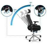Adjustable backrest with 90° to 160° tilt of the High End Office Chair INSPERO by hjh OFFICE