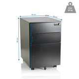 Dimensional drawing of the Mobile Drawer Unit COLOR OS I with 60 × 39 × 50 cm by hjh OFFICE