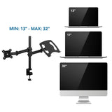VM-MH2 Monitor Mount in black for screens from 13 to 32 inches by hjh OFFICE