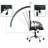 Verstellmechanismen und 90 Grad Neigung des Homeoffice Chefsessels PURE NET von hjh OFFICE