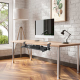 Black keyboard tray VM-KB under a wooden desk top by hjh OFFICE