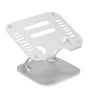 Silberne Laptopunterlage LAPTOP STAND mit Belüftungsschlitzen und verstellbarem Gestell von hjh OFFICE