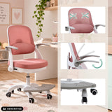 Pink Kiddy Smart Step children's swivel chair with footrest and adjustable armrests by hjh OFFICE (AI-generated image)