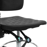 Seat and adjustment lever for height and lock of the Counter chair TOP WORK 23 I by hjh OFFICE