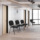 Four-legged chair XT 600 SW in black with a simple frame in a hallway by hjh OFFICE