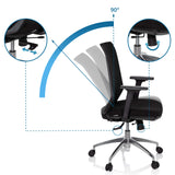 Adjustable backrest with 90 degree tilt angle of the Professional Office Chair PROFONDO by hjh OFFICE