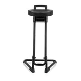 Black standing aid TOP WORK 32 with padded seat and U-shaped base by hjh OFFICE – 360-degree view (front view 0°)