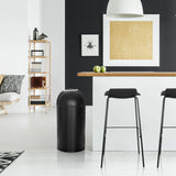 Black wastepaper CLEAN OR 50 with a capacity of 50 litres by hjh OFFICE