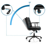 Tilt mechanism with 90-degree backrest adjustment of the SMALLO Home Office Chair by hjh OFFICE