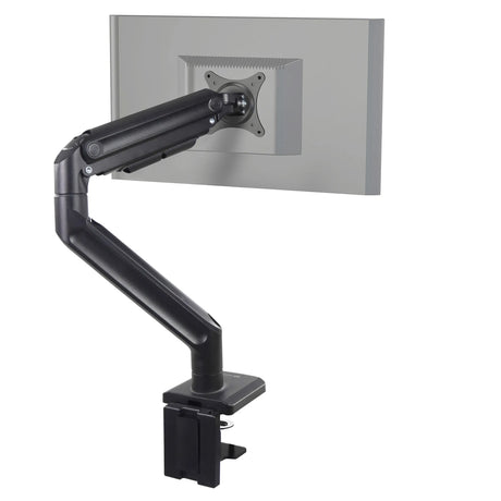 Schwarze Monitorhalterung VM-MG1S mit Gelenkarm und Tischbefestigung von hjh OFFICE