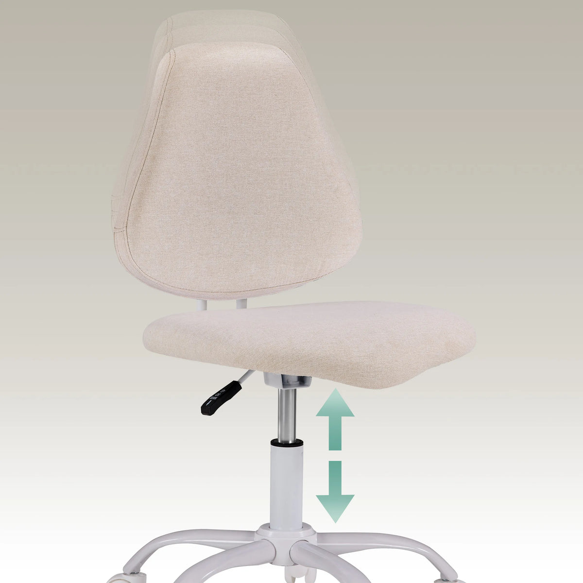 Height-adjustable gas spring of the Lumikid children's swivel chair in beige by hjh OFFICE