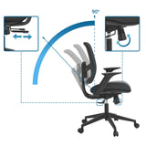 Adjustable backrest with 90 degree tilt angle of the Home Office Chair Malio by hjh OFFICE